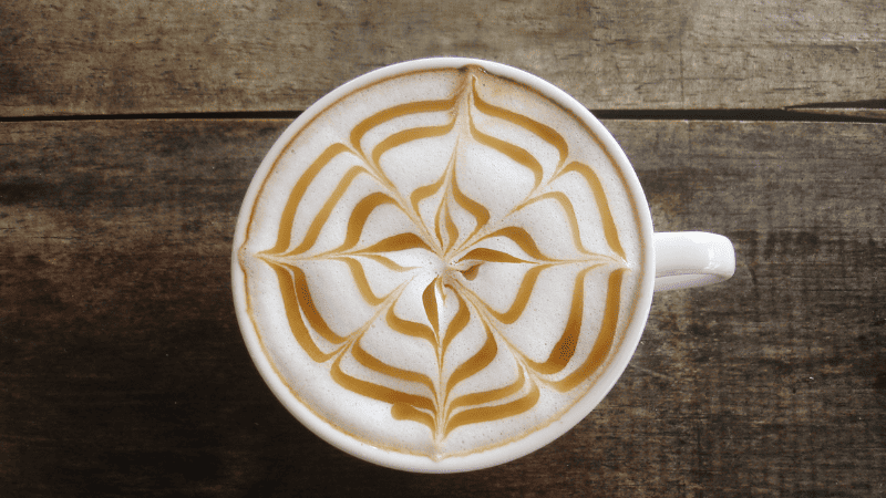 Etching in latte art